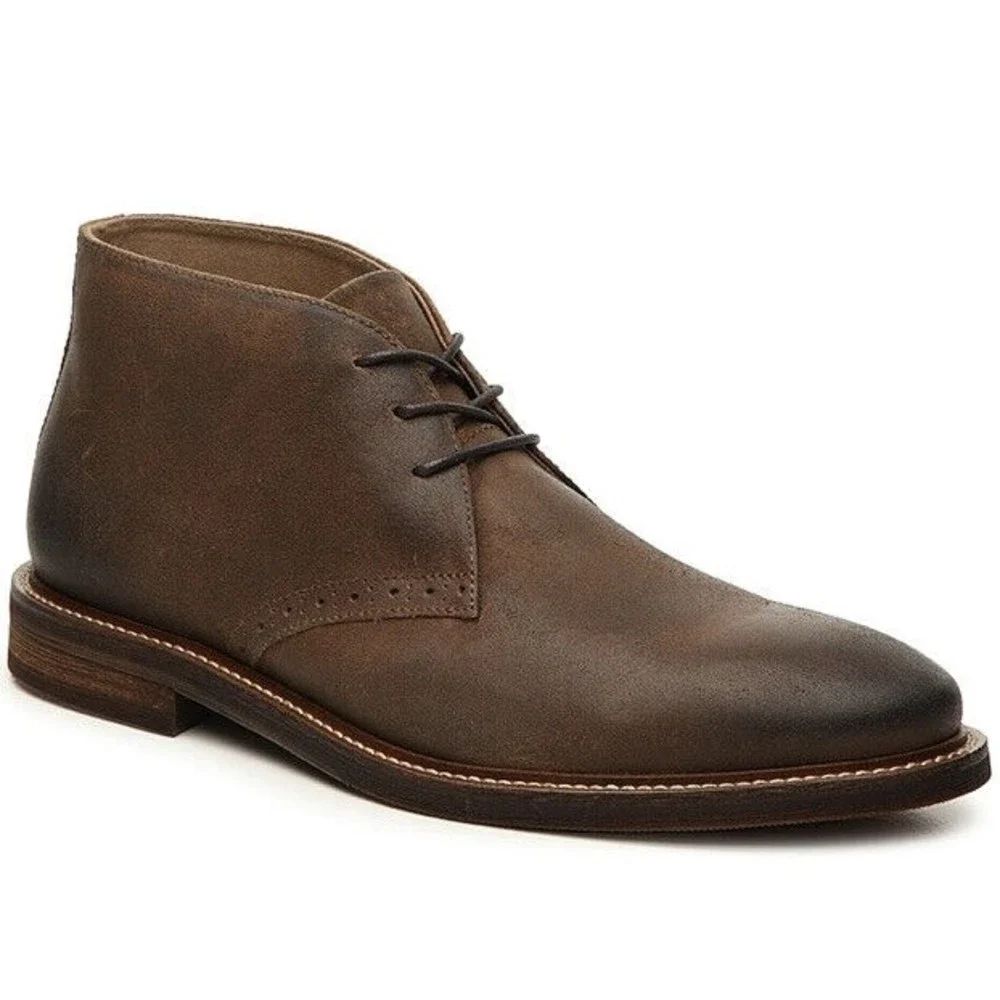 New Aston Grey Collection Legaewet Rust Boots Men 8 Leather Waxed Suede Rts:$199